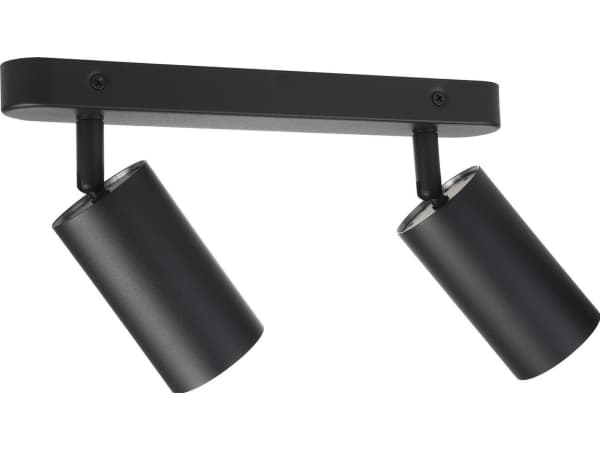 Maclean vägg- och takarmatur, spot, rörlig, aluminium, 2xGU10, 55x100 mm, svart matt, MCE452 B