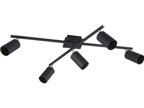 Trio RL taklampe, Marley taklampe, 57 x 22 cm, matt sort stål