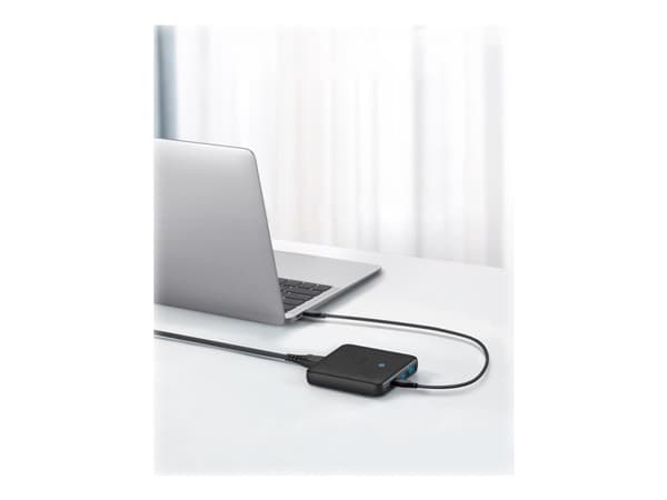 Anker PowerPort Atom III Slim - Strømadapter - AC 100-240 V - 65 watt - utgangskontakter: 4 - Europa - svart