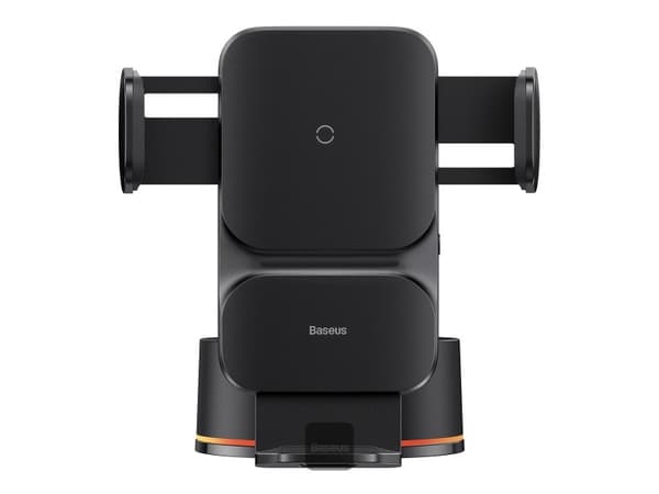 Baseus Wisdom automatisk bilholder for cockpit med Qi induktiv lader (svart)