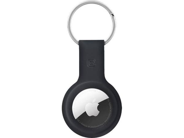 Crong Crong Silicone Case with Key Ring Keyring for Apple AirTag (Black)