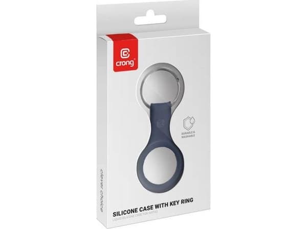 Crong Crong Silicone Case with Key Ring Keyring for Apple AirTag (navy blue)