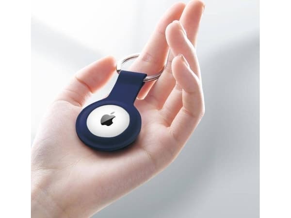 Crong Crong Silicone Case with Key Ring Keyring for Apple AirTag (navy blue)