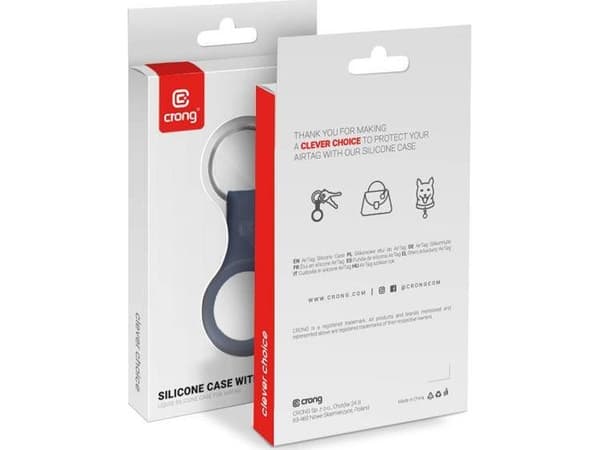 Crong Crong Silicone Case with Key Ring Keyring for Apple AirTag (navy blue)