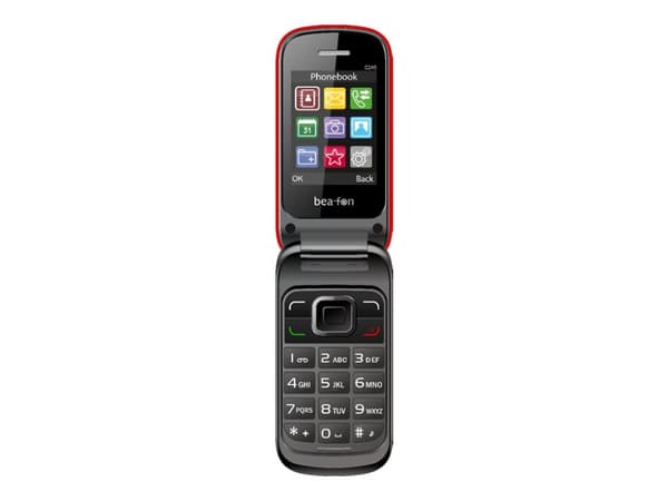 Beafon C245, Simpukka, Kaksois-SIM, 6,1 cm (2.4"), Bluetooth, 800 mAh, Punainen