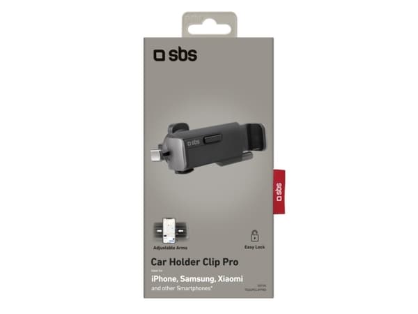 SBS TESUPCLIPPRO, Matkapuhelin/älypuhelin, Passiiviteline, Auto, Musta