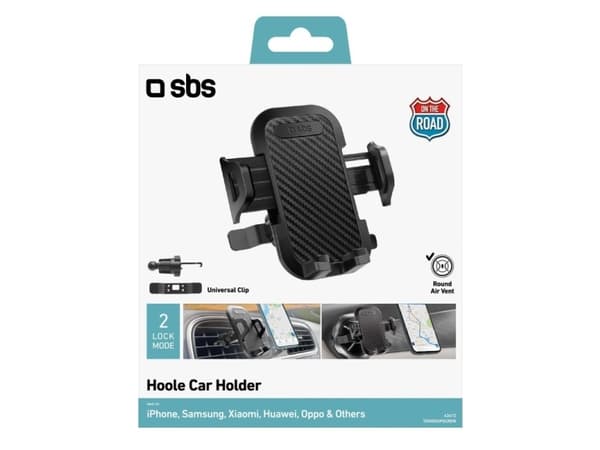 SBS TEHWSUPSCREW, Mobiltelefon/smarttelefon, Passiv holder, Bil, Sort