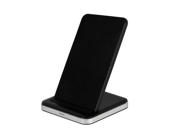 Vivanco QICHARSTANDVV10, Innendørs, USB, 9 V, Trådløs lading, 1 m, Aluminium, Sort Aluminium, Sort