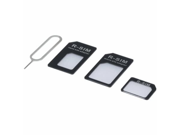 Renkforce RF-5044718, SIM-kortadapter, Micro-SIM, Nano-SIM, SIM i full størrelse, Micro-SIM, 3 stykker, 2 g