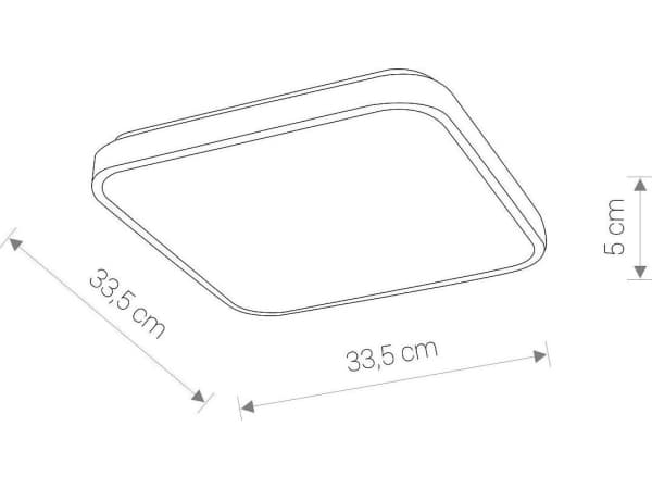 Nowodvorski Taklampa Agnes Square 8138 LED 16W 4000K för rum svart