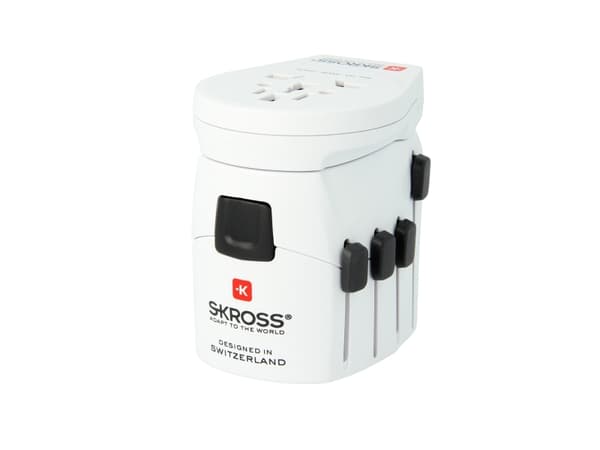 Skross PRO – World & USB, Hvit