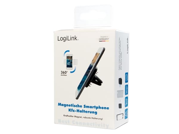 LogiLink AA0114, Mobiltelefon/smarttelefon, Passiv holder, Bil, Sort