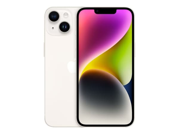 Apple iPhone 14 - 5G smartphone - dual-SIM / Internminne 512 GB - OLED-skärm - 6.1" - 2532 x 1170 pixlar - 2 bakre kameror 12 MP, 12 MP - front camer