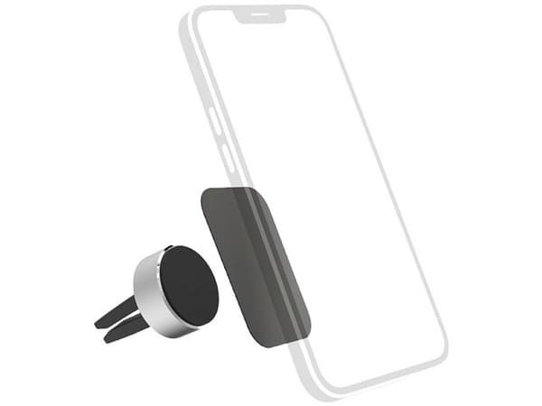 Hama Magnet Alu, Mobiltelefon/smarttelefon, Passiv holder, Bil, Sort, Metallisk