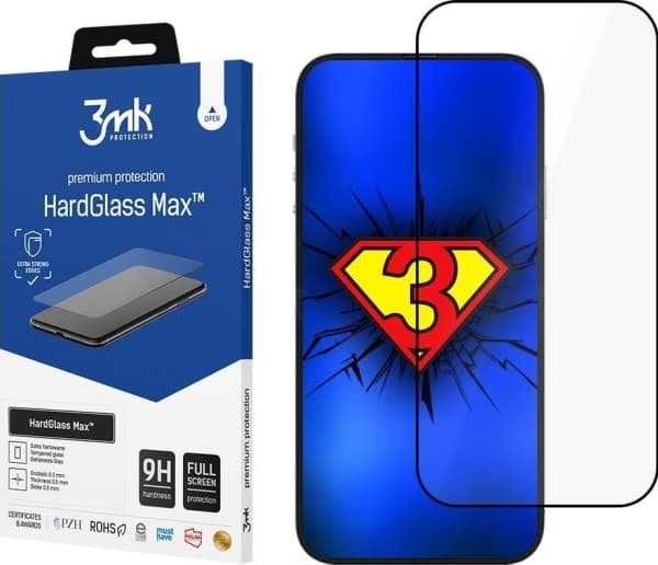 3MK HardGlass Max, iPhone 14, 1 styck