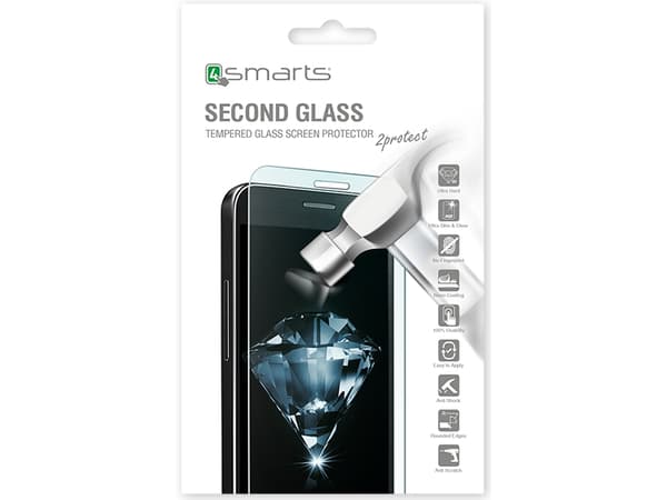 4smarts Second Glass, Samsung, Galaxy A6 2018, Reptålig, Transparent, 1 styck