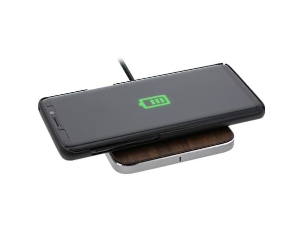InLine 33393Y, inomhus, USB, 9 V, Trådlös laddning, 1 m, Trä