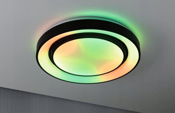 Paulmann Panel Rainbow Dynamic 38.5W RGB muuttuva valkoinen/musta kattovalaisin Paulmann Panel Rainbow Dynamic 38.5W RGB vaihtuva valkoinen/musta kat