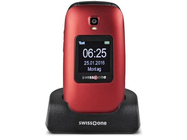Swisstone BBM 625, Muslingeskal, Single SIM, 6,1 cm (2.4"), 0,3 MP, 800 mAh, Rød