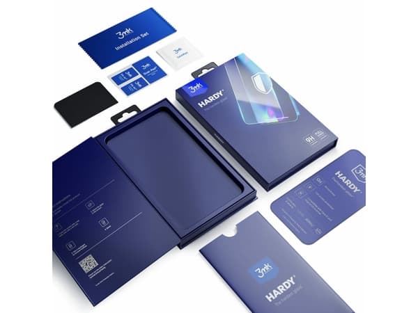3MK Hardy iPhone 14 Pro Max 6.7" kemiallisesti karkaistu lasi musta/musta
