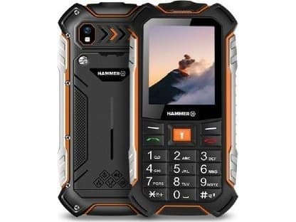 myPhone Hammer Boost LTE, Perusmalli, Kaksois-SIM, 6,1 cm (2.4"), 2 MP, 3500 mAh, Musta, Oranssi