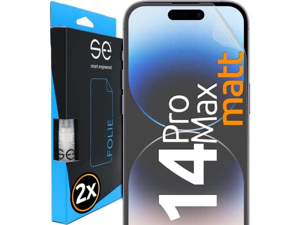Smart Engineered SE0-F0102-0275-22-M, Apple, iPhone 14 Pro Max, Naarmuuntumisenkestävä, Läpinäkyvä, 2 kpl