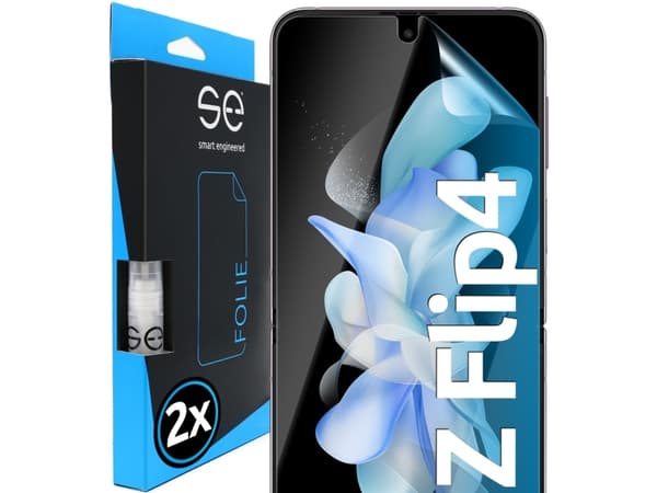 Smart Engineered SE0-F0101-0277-22-M, Samsung, Galaxy Z Flip 4, Oljetålig, Reptålig, Transparent, 2 styck