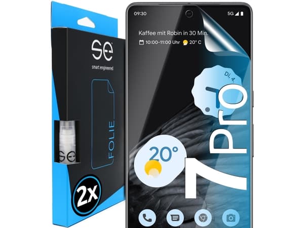 Smart Engineered SE0-F0101-0380-22-M, Google, Pixel 7 Pro, Oljetålig, Reptålig, Transparent, 2 styck