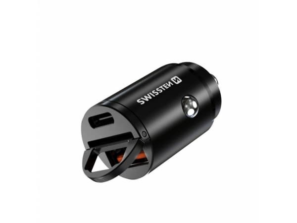 Swissten NANO, Automaattinen, Sikarisytytin, 20 V, Musta musta
