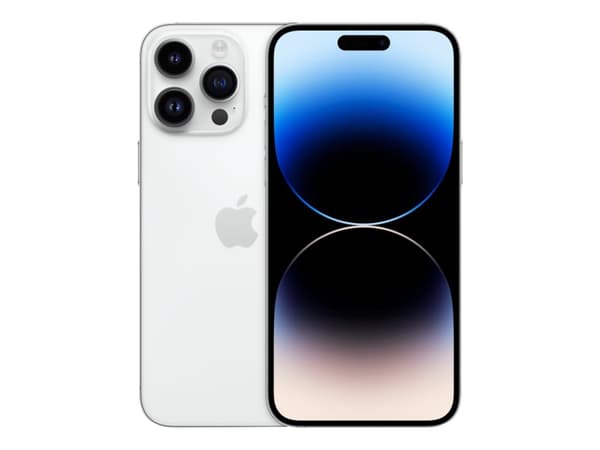 Apple iPhone 14 Pro Max - 5G smartphone - dobbelt-SIM / Internminne 256 GB - OLED-display - 6.7" - 2796 x 1290 pixels (120 Hz) - 3x bakkamera 48 MP, Sølv