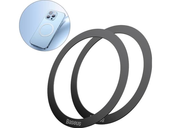 Baseus Halo Series magnetic ring (2 pcs/pack) black (PCCH000001)