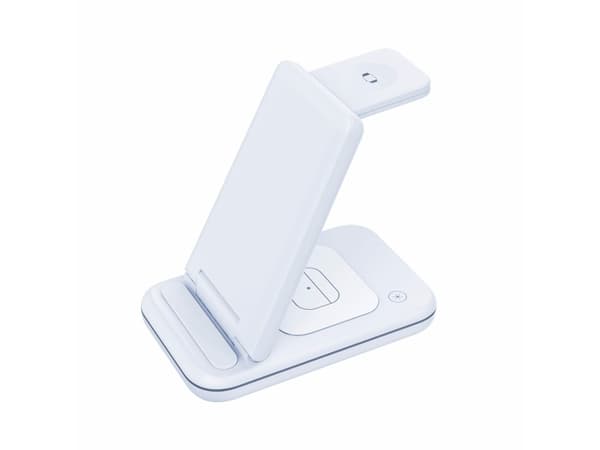3MK Hyper Wireless Charger induksjonslader 3in1 15W smarttelefon / smartklokke / hodetelefoner