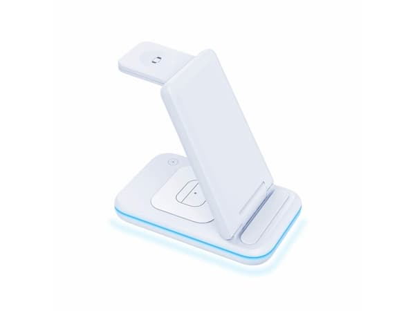 3MK Hyper Wireless Charger induksjonslader 3in1 15W smarttelefon / smartklokke / hodetelefoner