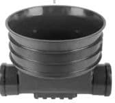Magnaplast Straight through section 425/250 for corrugated rising pipes with a seal