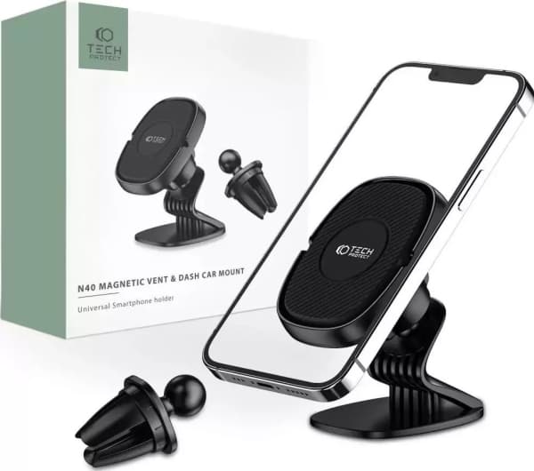 4kom.pl Magnetic N40 car holder for the grille/board/cockpit Black