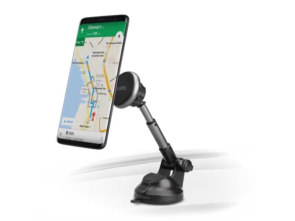 SBS TESUPMAGEXT, Mobiltelefon/smarttelefon, Passiv holder, Bil, Sort, Sølv