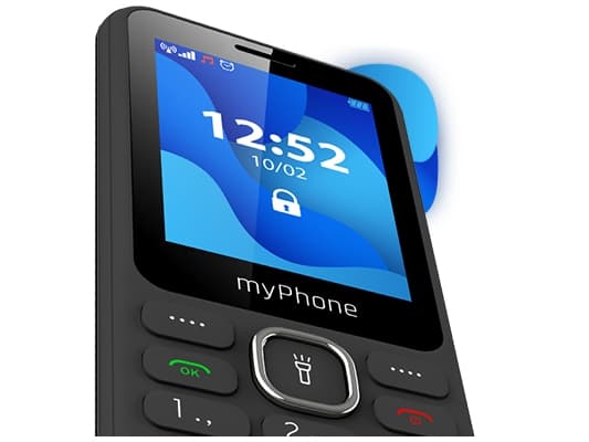 myPhone 6320, Bär, Dubbla SIM-kort, 6,1 cm (2.4"), Bluetooth, 1000 mAh, Svart
