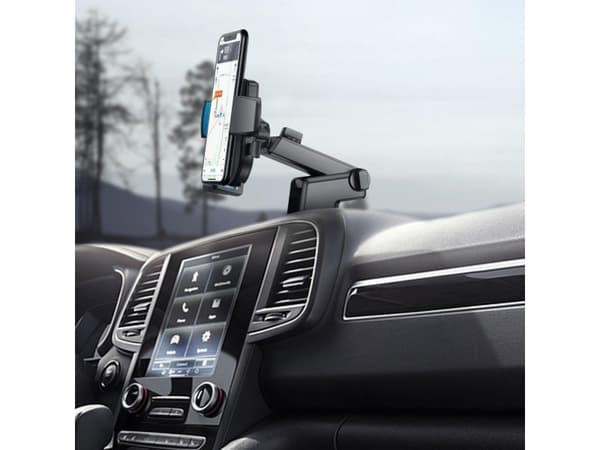 Joyroom biltelefonholder med teleskopisk uttrekkbar arm for dashbord og vindu svart (JR-OK3)