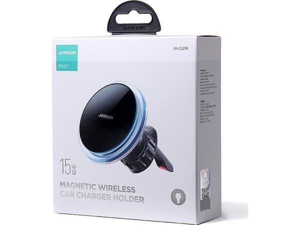 Joyroom Joyroom magnetisk hållare för bil Qi trådlös induktiv laddare 15W (kompatibel med MagSafe för iPhone) för vindrutans galler silver (JR-ZS291)
