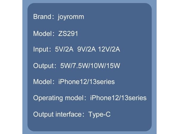 Joyroom Joyroom magnetisk hållare för bil Qi trådlös induktiv laddare 15W (kompatibel med MagSafe för iPhone) för vindrutans galler silver (JR-ZS291)