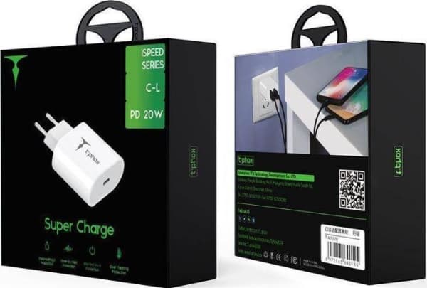 T-Phox iSpeed 1x USB-C 3A -laturi