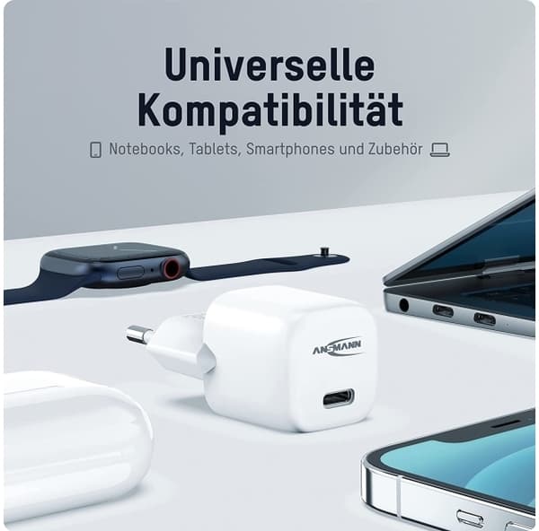Ansmann Home Charger HC120PD-mini USB-oplader 20 W 1 x USB-C® Power Delivery Indendør