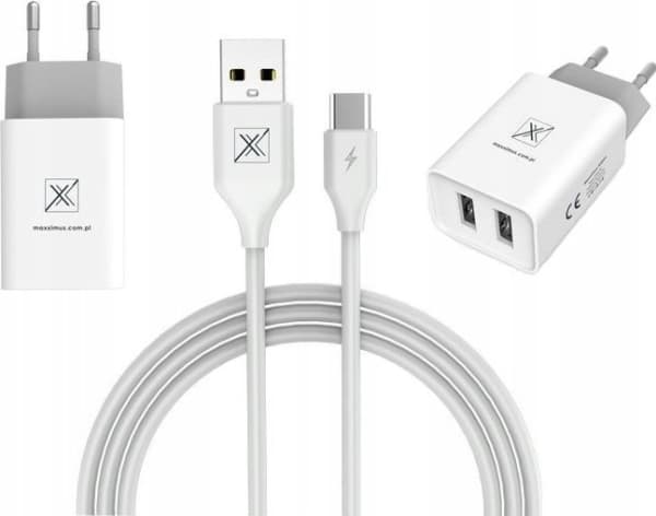 MAXXIMUS Laturin lataus. verkko. Maxximus Urban 2.1A Type-C, 2xUSB