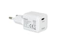 Miniatyrbilde 5 av 5: DELTACO mini - Strømadapter - 20 watt - PD (24 pin USB-C) - hvit