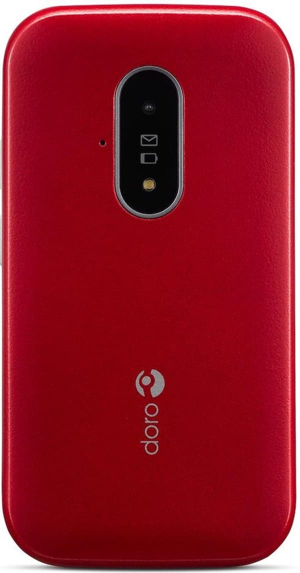 Doro 6820 - 4G enkel foldetelefon til seniorer (rød-hvid)