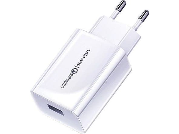 usams T22 3A 18W 1xUSB QC 3.0 network charger without cable - white