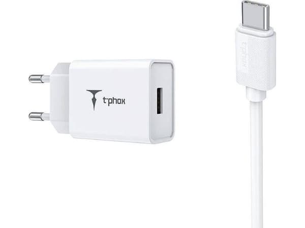 T-Phox Mini-EU-lader 1x USB-A 2,4 A
