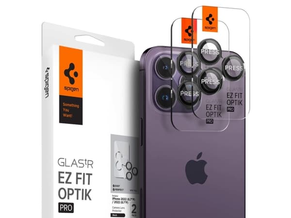 Spigen AGL05205, Linssisuoja, Läpinäkyvä, Karkaistu lasi, Apple, iPhone 14 Pro (6.1-inch) 2022 iPhone 14 Pro Max (6.7-inch) 2022, Laatikko