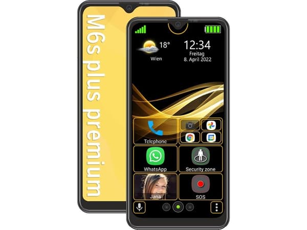 Bea-fon M6s plus - 4G smarttelefon - dobbelt-SIM - RAM 3 GB / Internminne 32 GB - microSD slot - 6.26" - 1520 x 720 piksler - 3x bakkamera 13 MP, 8 M
