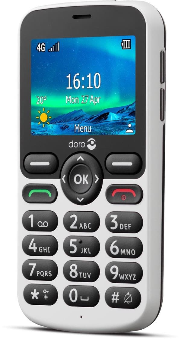 DORO 5860 Eenvoudige Vanhusten Puhelin - Wit